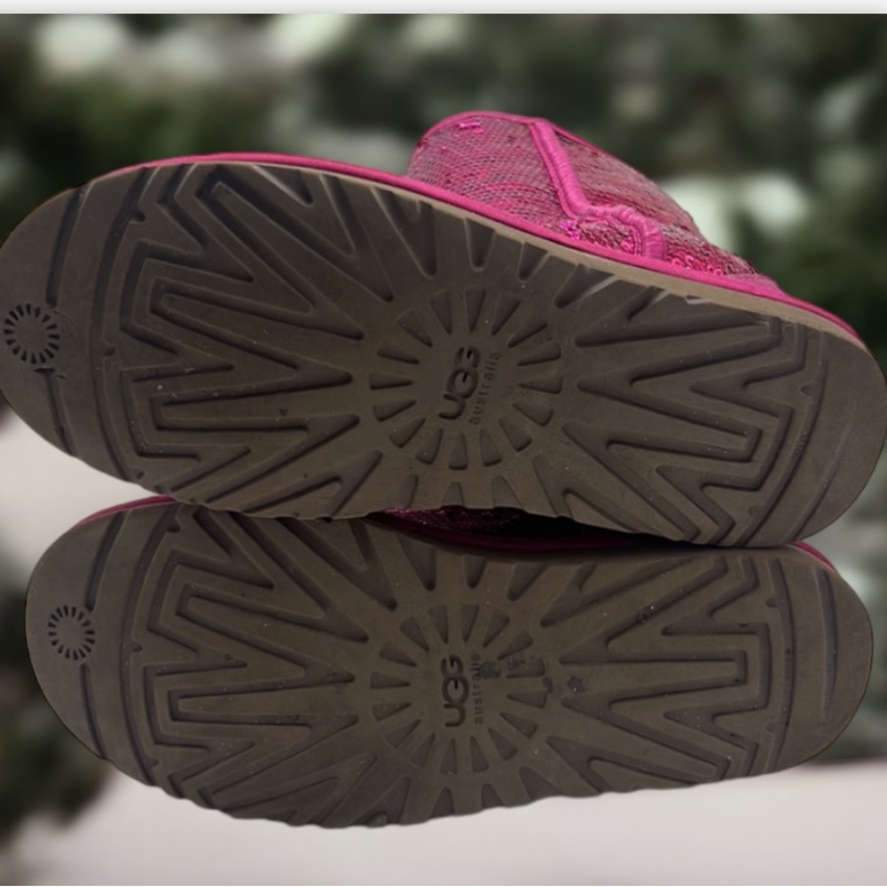 Ugg Classic Short Hot Pink Sequins Boots - image 3